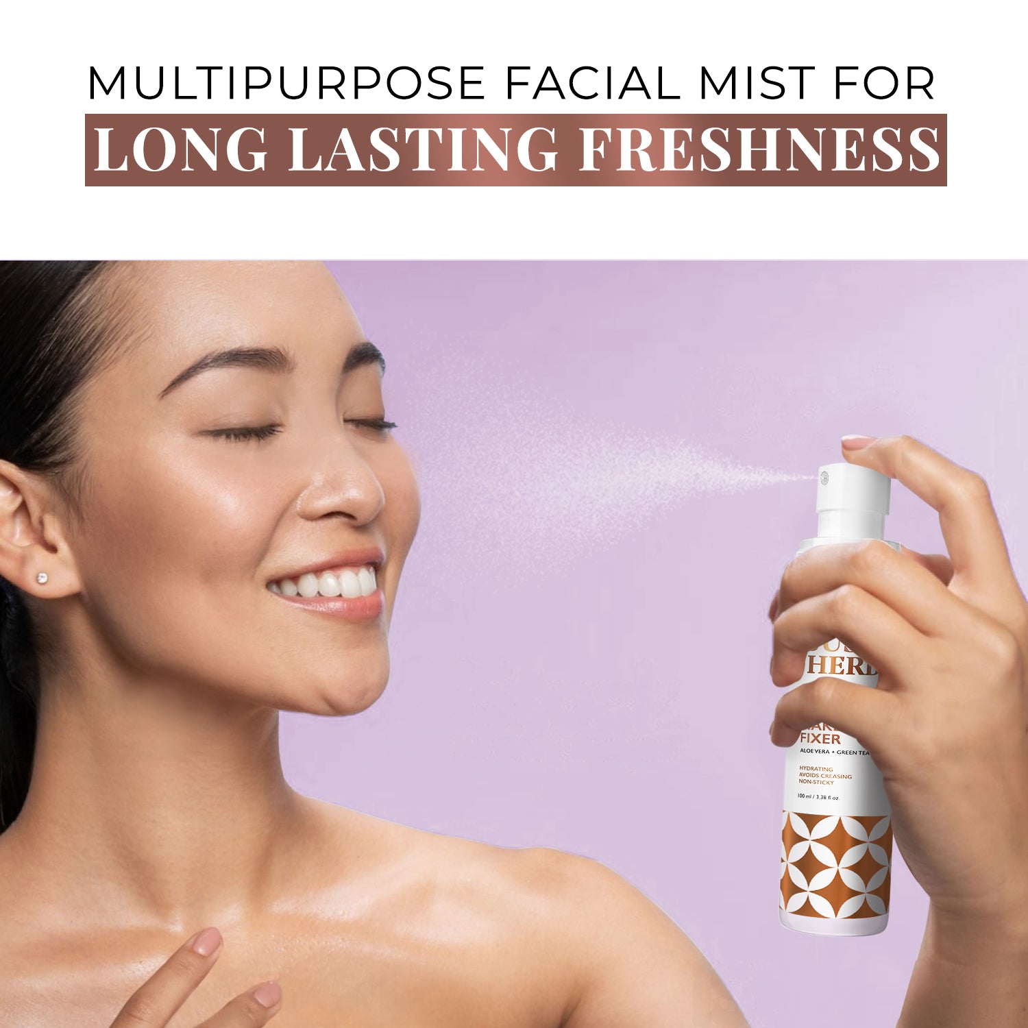 Long-stay Makeup Fixer with Aloe Vera & Green Tea
Long-stay Makeup Fixer with Aloe Vera & Green Tea