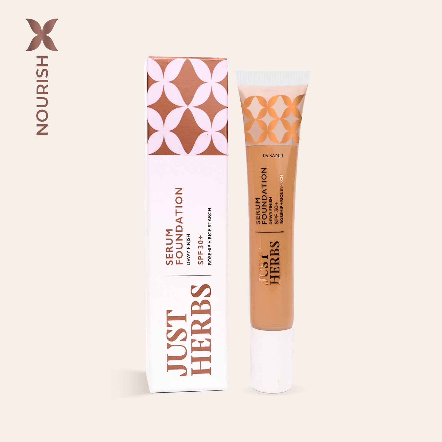Serum Foundation Dewy Finish SPF30+ with Rosehip and Rice Starch, 05sand
Serum Foundation Dewy Finish SPF30+ with Rosehip and Rice Starch, 05sand