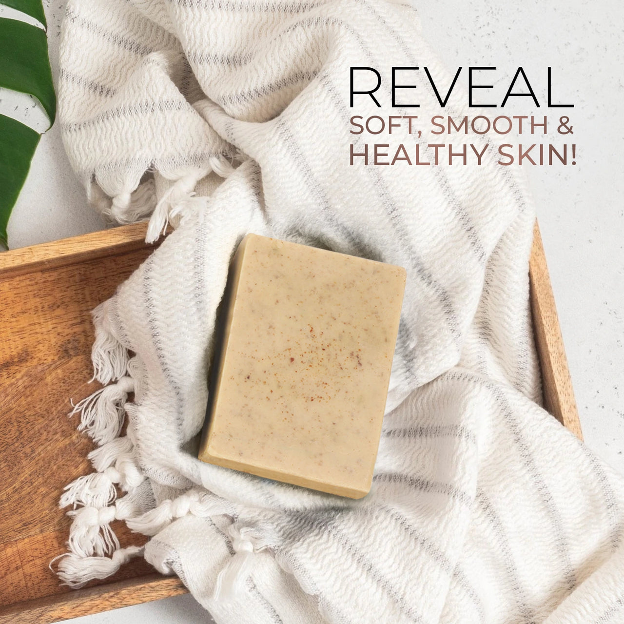 Skin Brightening Bathing Bar with Sandalwood and Turmeric