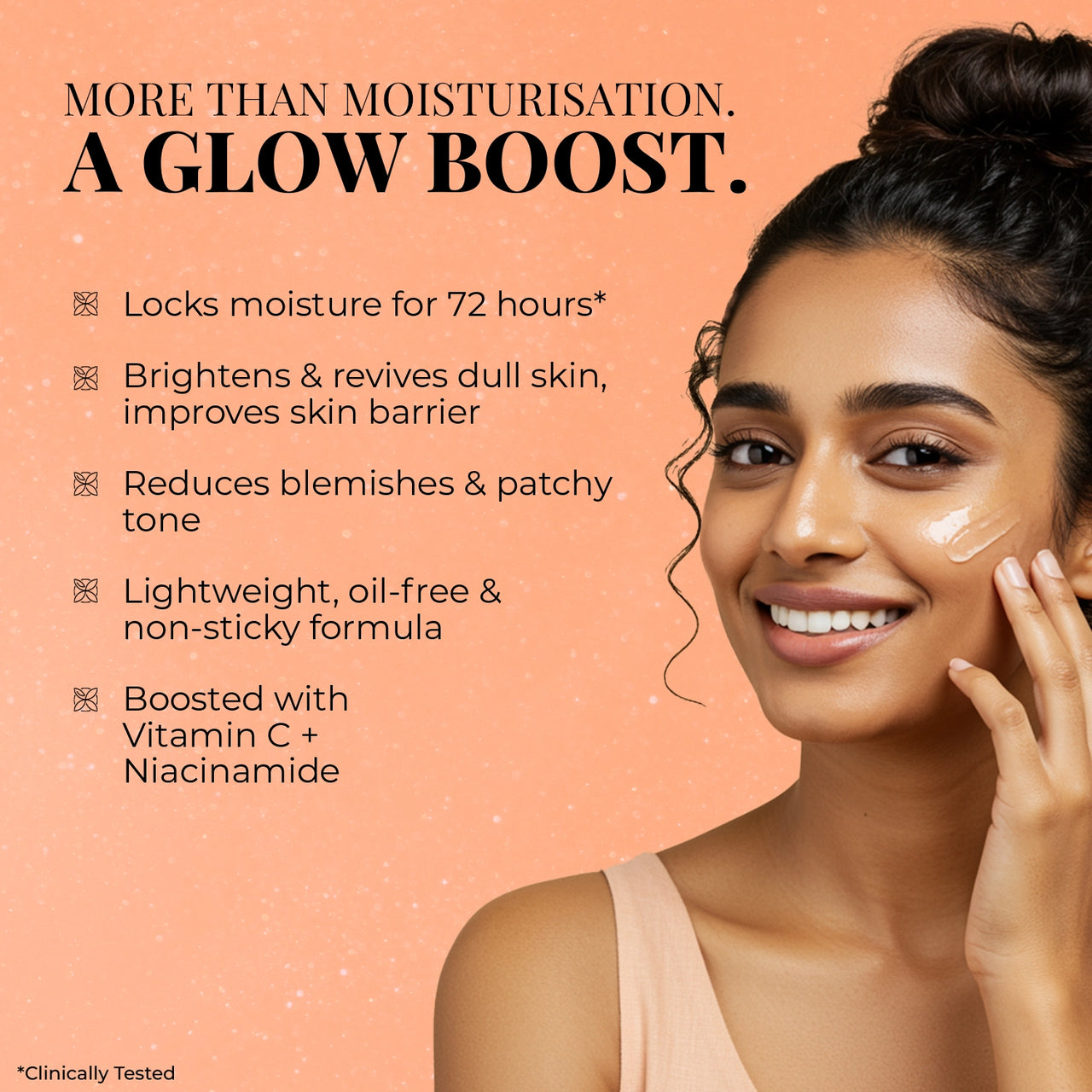 Just Herbs Radiant Glow Face Gel Cream with Mandarin & Saffron - 50ml