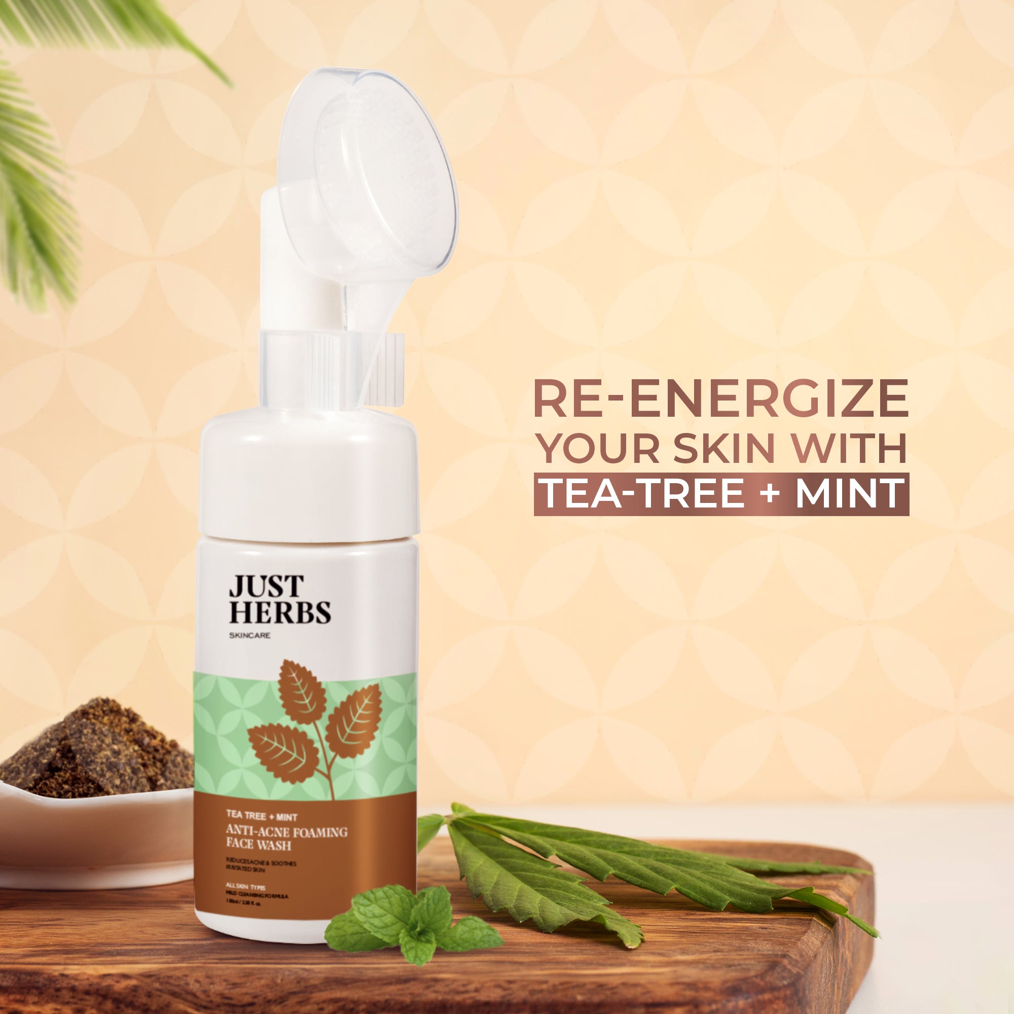 Anti Acne Foaming Face Wash with Tea Tree & Mint - Just Herbs
Anti Acne Foaming Face Wash with Tea Tree & Mint - Just Herbs