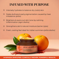 Thumbnail for Just Herbs Radiant Glow Face Gel Cream with Mandarin & Saffron - 50ml