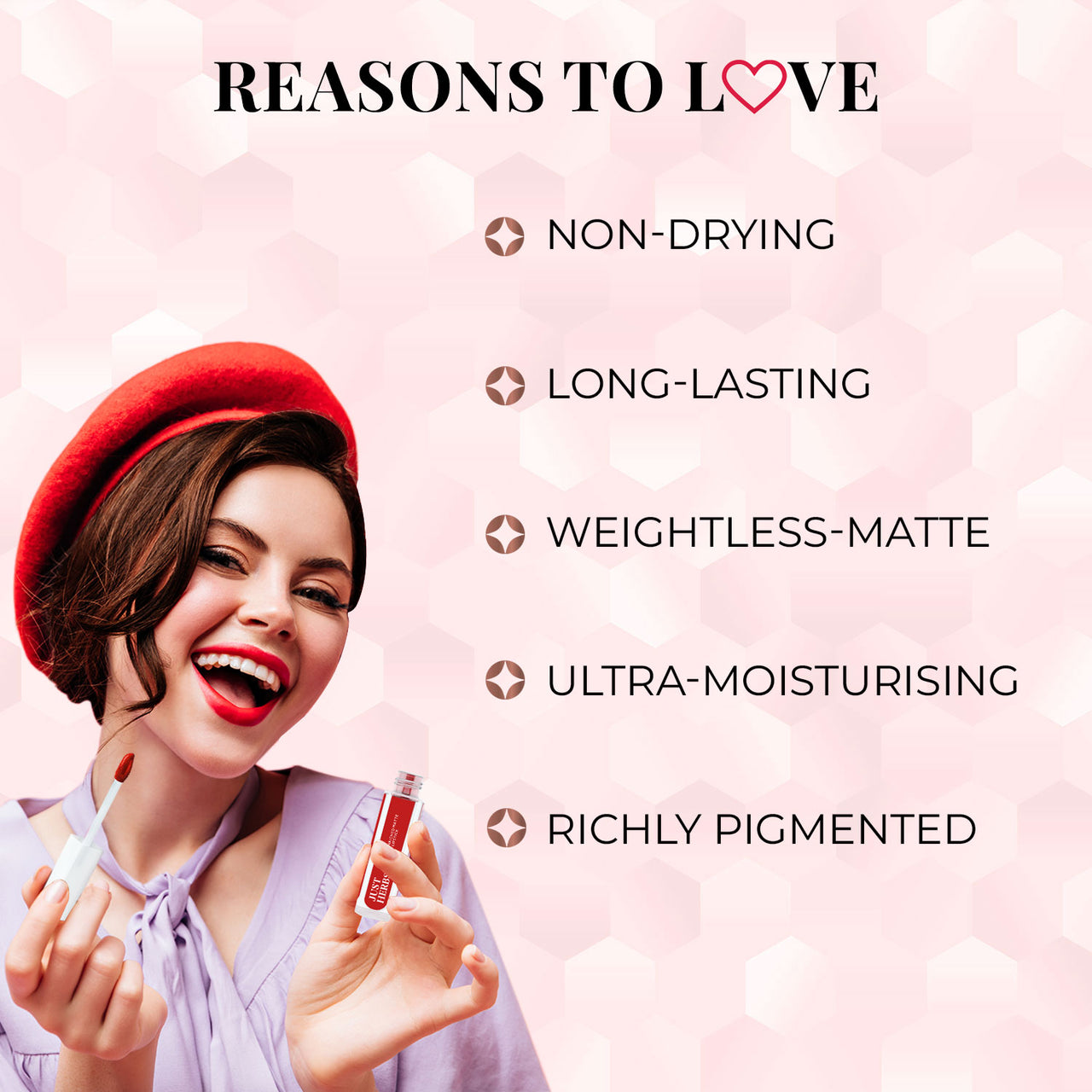 Full-Size Herb Enriched Matte Liquid Lipstick Kit - Set of 5