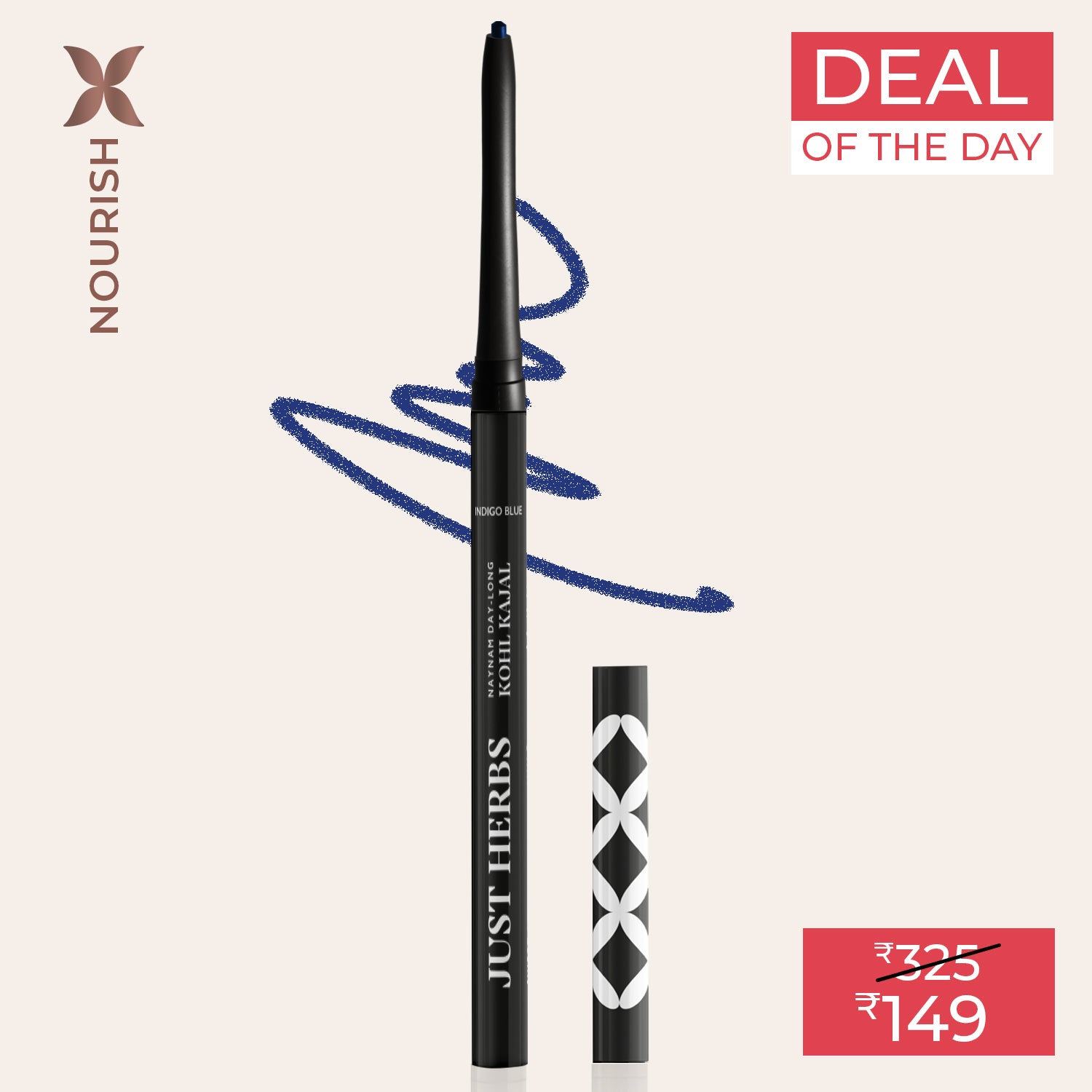 Naynam Day Long Retractable Kajal - Indigo Blue
Naynam Day Long Retractable Kajal - Indigo Blue