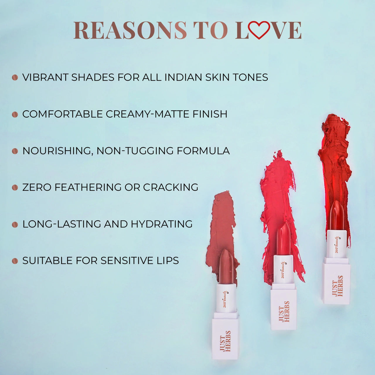 just Herbs Herb Enriched Ayurvedic Lipstick - Half Size