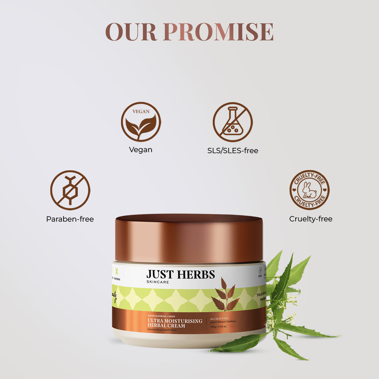 Ultra Moisturising Herbal Cream with Ashwagandha and Neem