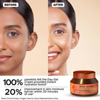Thumbnail for Just Herbs Radiant Glow Face Gel Cream with Mandarin & Saffron - 50ml