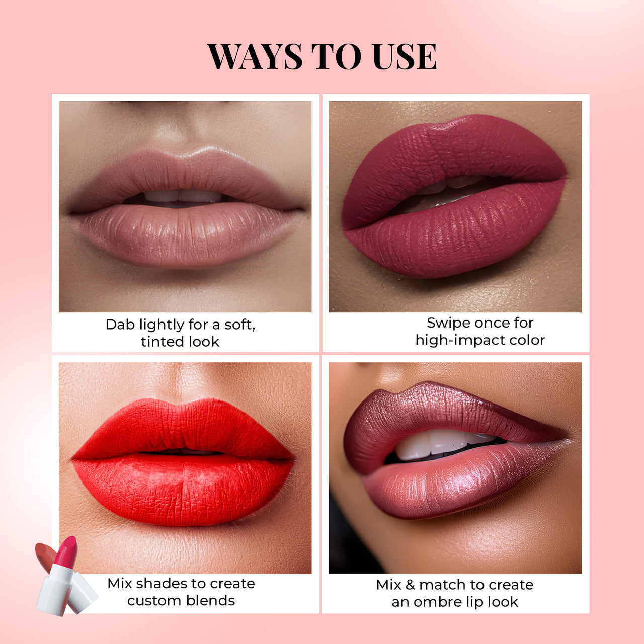 Herb Enriched Ayurvedic Lipstick Micro-Mini Kit - 8 shades