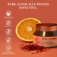 Thumbnail for Just Herbs Radiant Glow Face Gel Cream with Mandarin & Saffron - 50ml