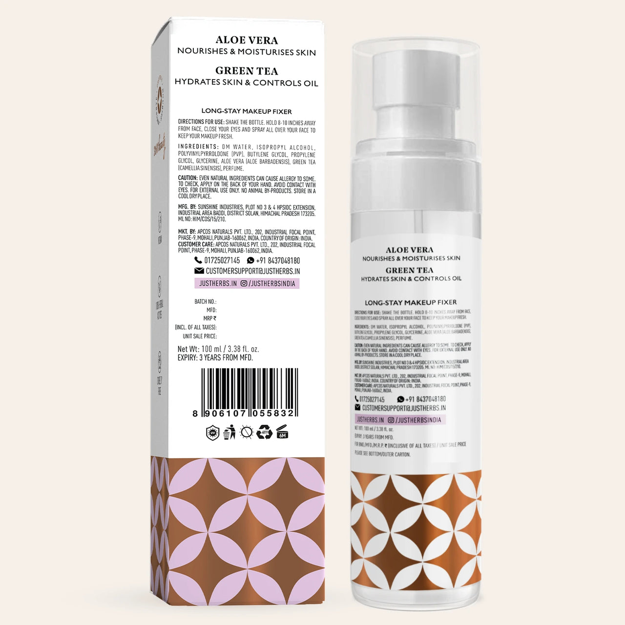 Long-stay Makeup Fixer with Aloe Vera & Green Tea