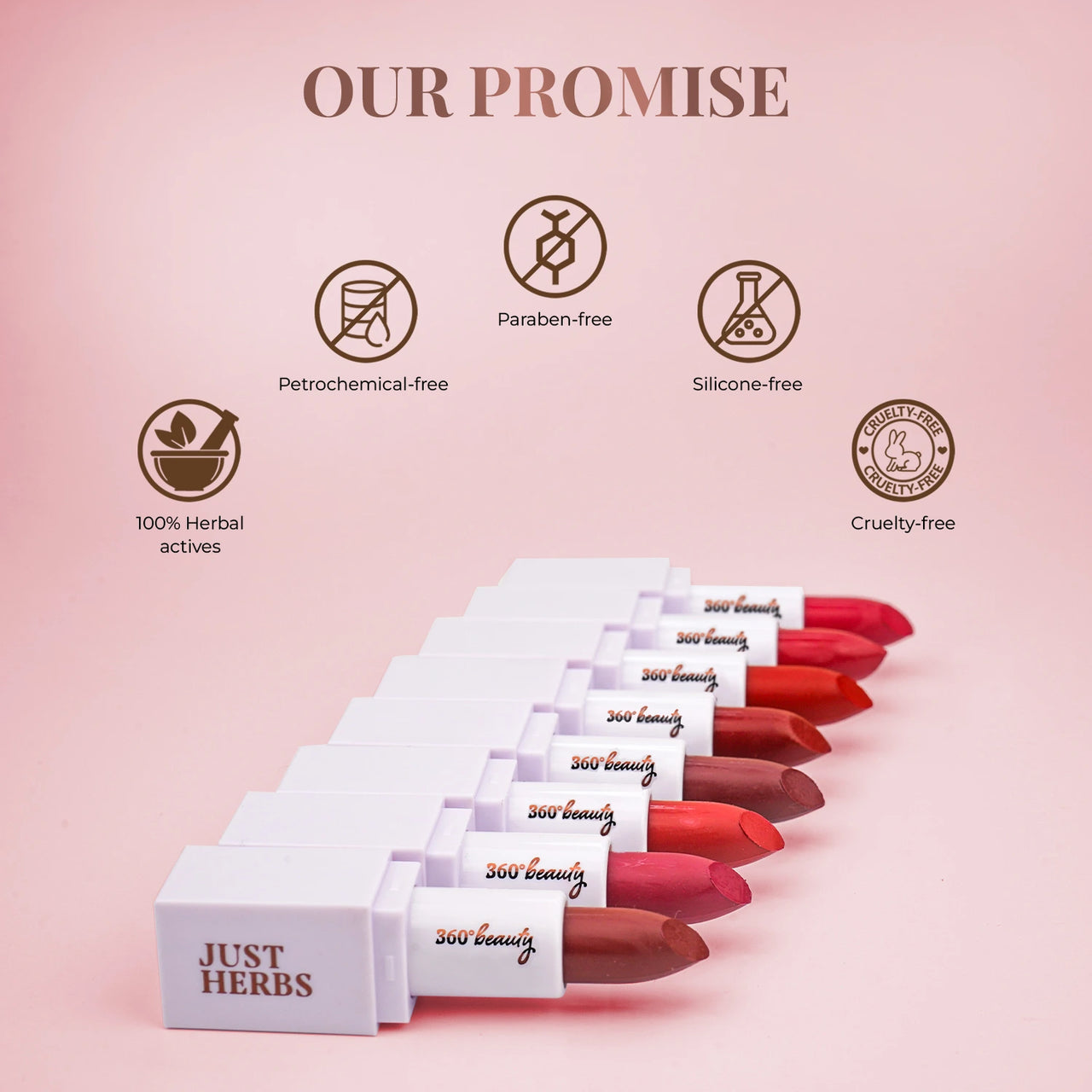 just Herbs Herb Enriched Ayurvedic Lipstick - Half Size