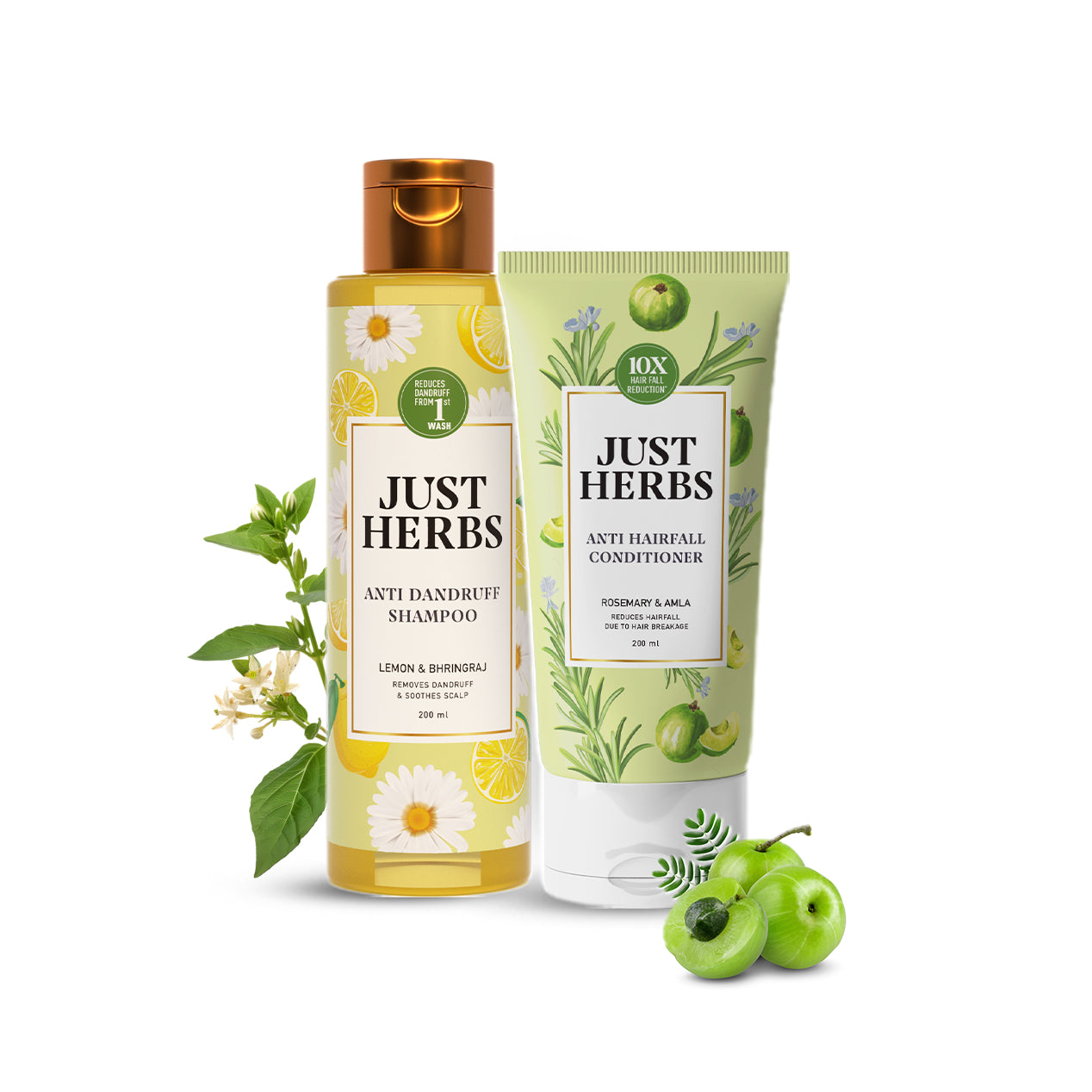 Dandruff Control Shampoo & Conditioner Kit enriched with Hibiscus, Vetiver & White Waterlily