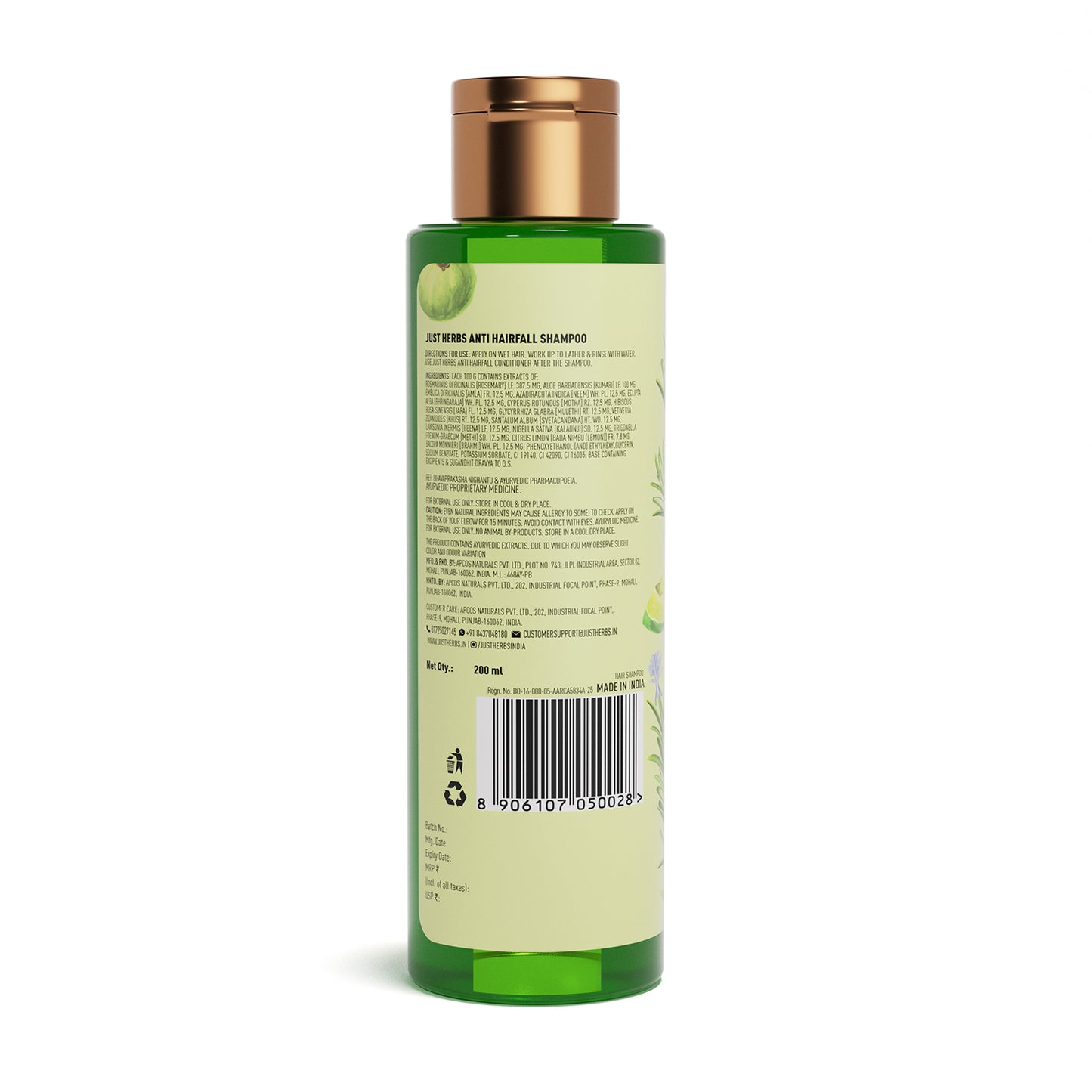 Anti Hairfall Shampoo | Rosemary, Amla & 12 Herbs