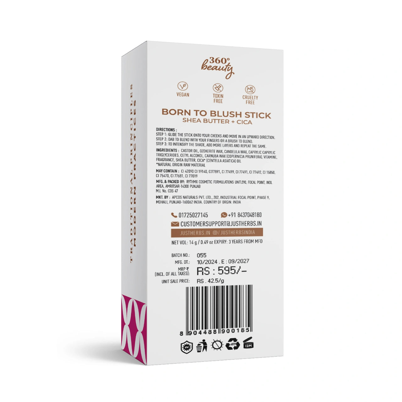 Born To Blush Stick with Shea Butter and Cica