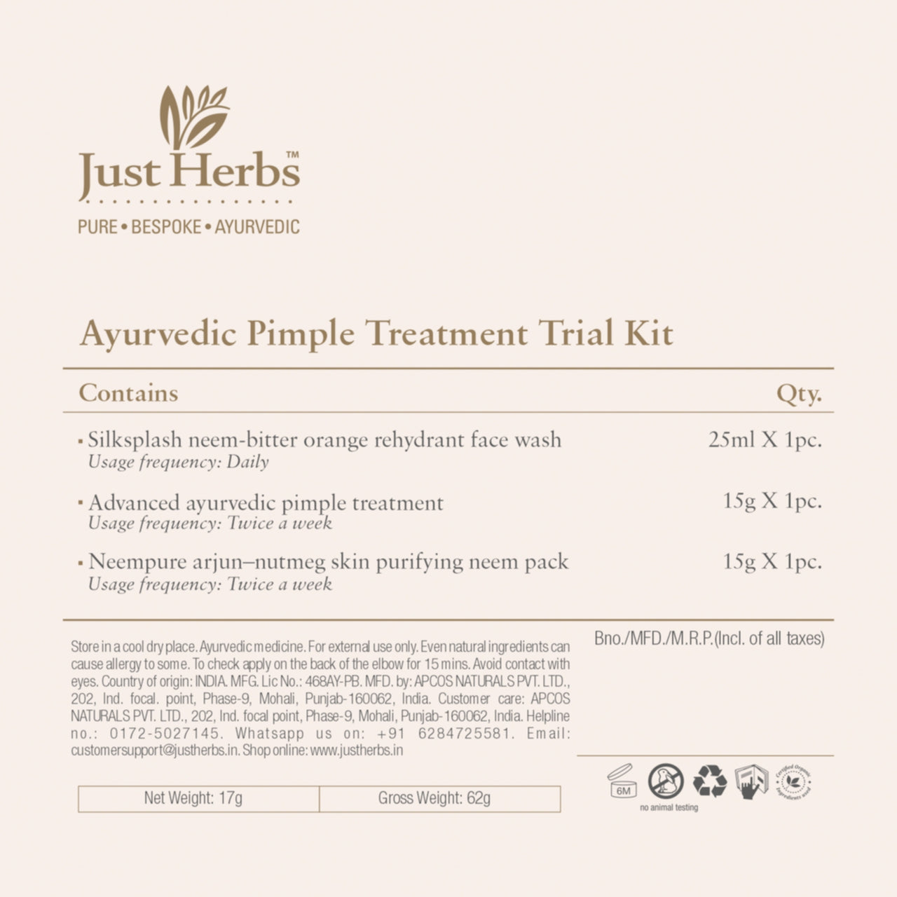 Ayurvedic Pimple Treatment Trial Kit