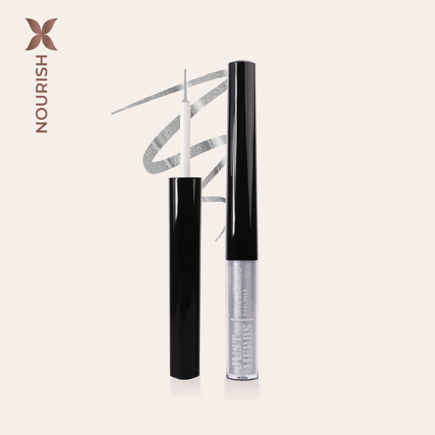 Herb-Enriched Waterproof Eyeliner Organic with Jojoba Oil & Vitamin E, Jhel-06 platinum silver
Herb-Enriched Waterproof Eyeliner Organic with Jojoba Oil & Vitamin E, Jhel-06 platinum silver