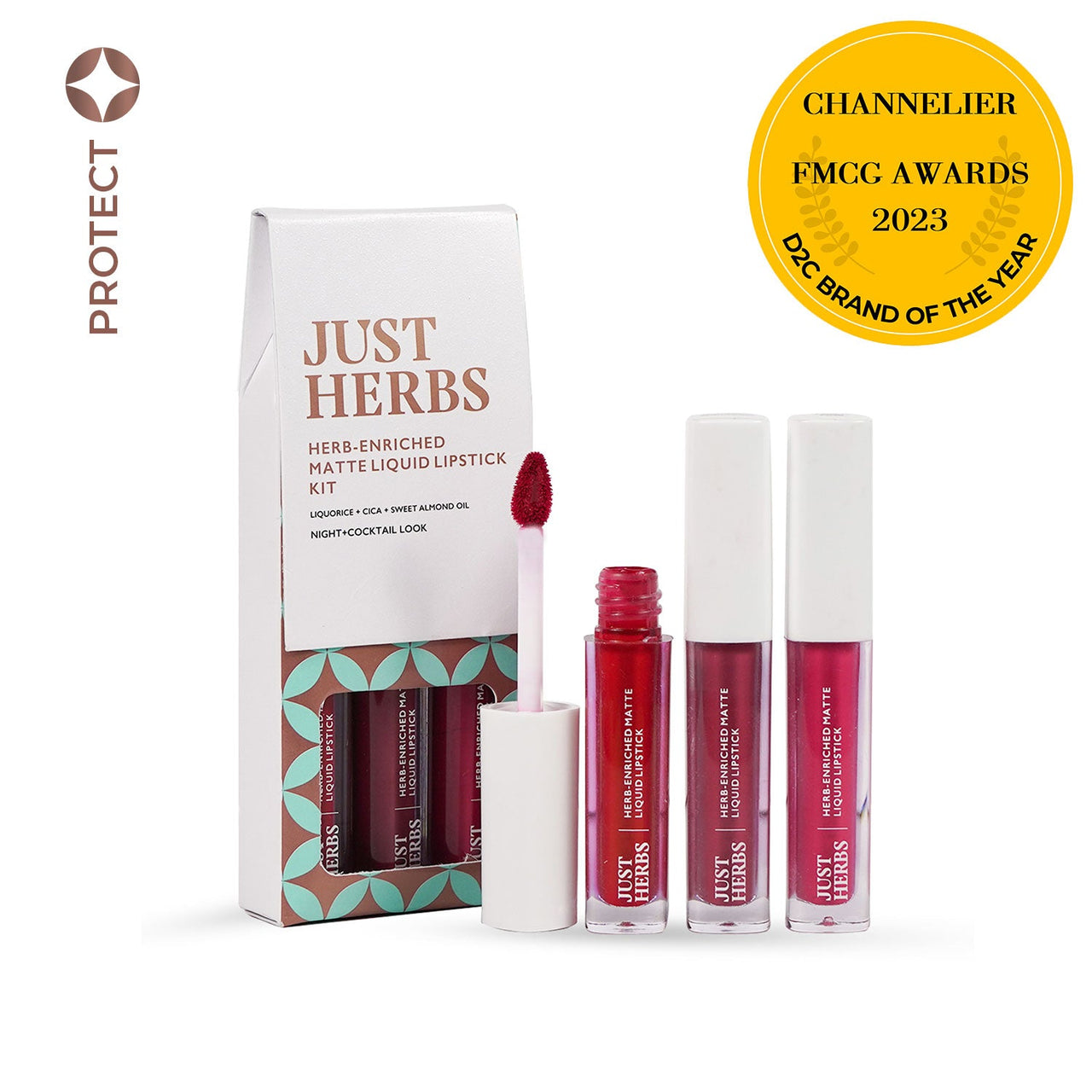 Full-Size Herb Enriched Matte Liquid Lipstick Kit - Set of 3
