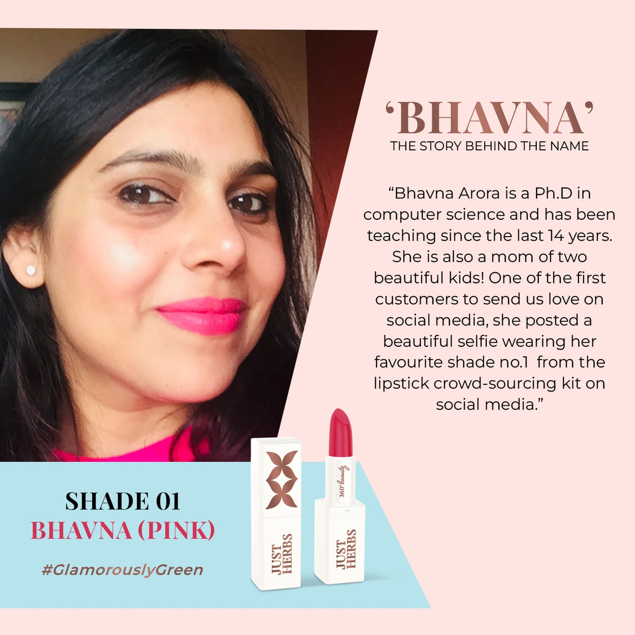 just Herbs Herb Enriched Ayurvedic Lipstick - Half Size