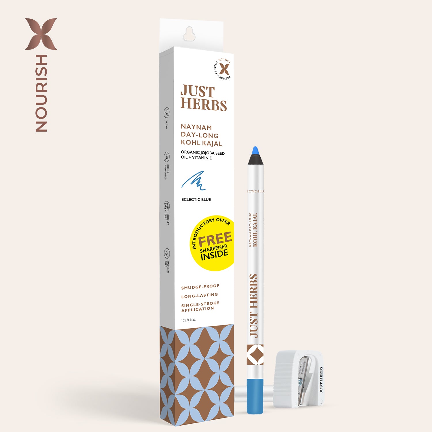 Naynam Day Long Sharpenable Kajal (Available in 6 Shades), Eclectic blue 
Naynam Day Long Sharpenable Kajal (Available in 6 Shades), Eclectic blue