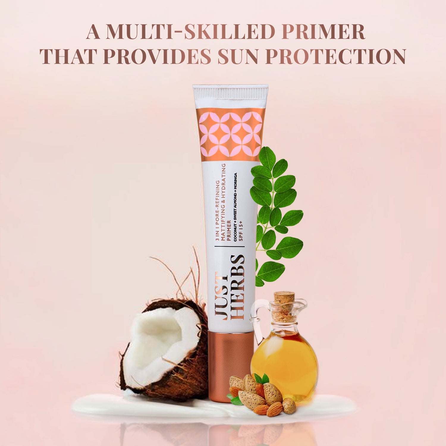 3 In 1 Pore-Refining, Mattifying & Hydrating Primer SPF 15+ - Just Herbs
3 In 1 Pore-Refining, Mattifying & Hydrating Primer SPF 15+ - Just Herbs