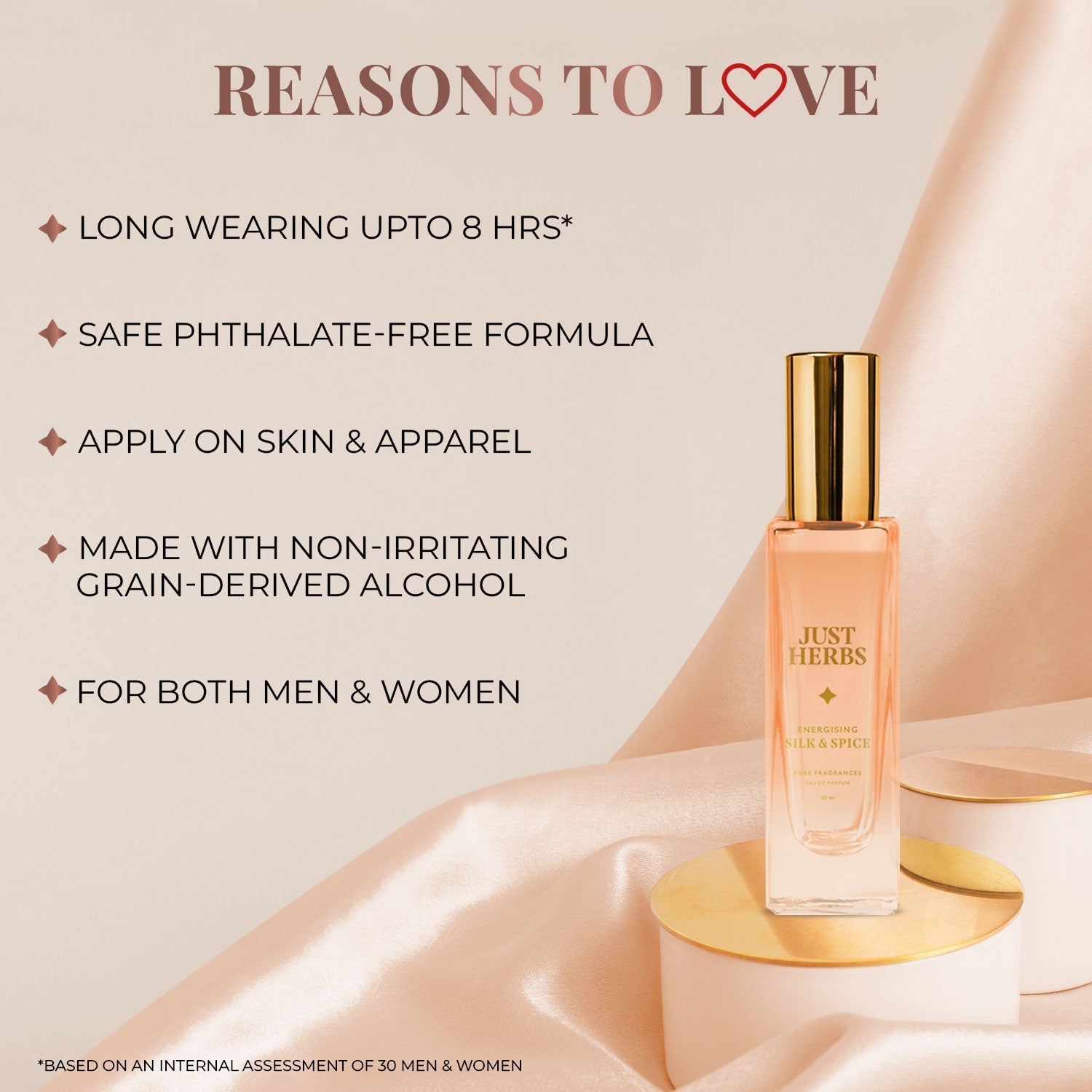 Energising Silk and Spice Eau De Parfum - Just Herbs
Energising Silk and Spice Eau De Parfum - Just Herbs