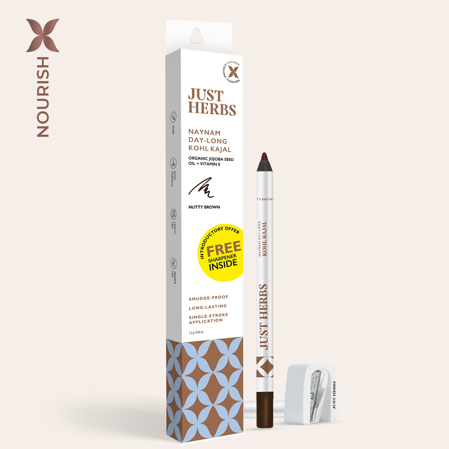 Naynam Day Long Sharpenable Kajal (Available in 6 Shades), Nutty brown
Naynam Day Long Sharpenable Kajal (Available in 6 Shades), Nutty brown