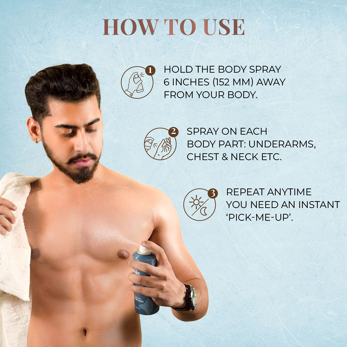 Long Lasting Musk Divine Deodorant Body Spray For Men - BYOB