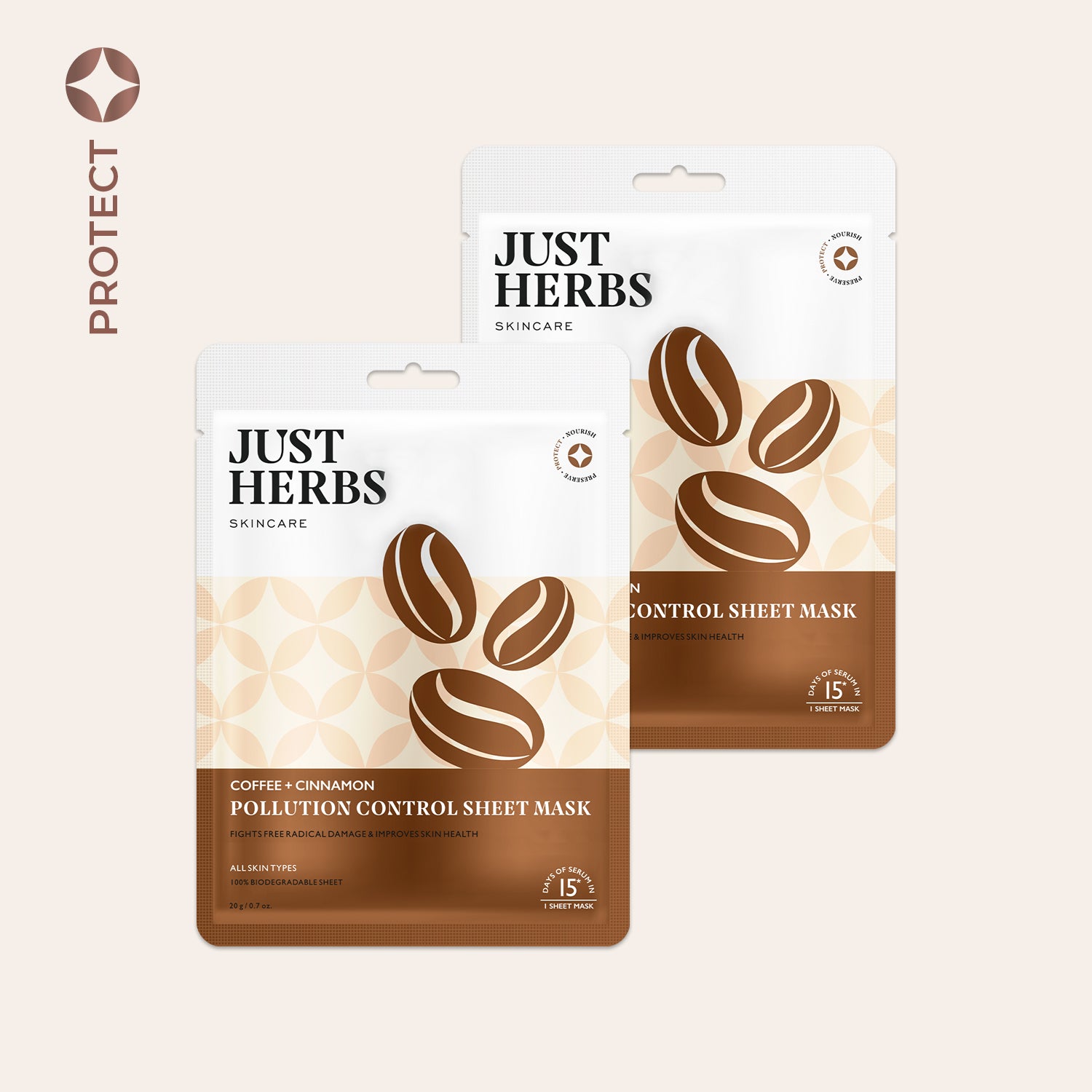 Coffee Sheet Mask with Cinnamon For Pollution Control
Coffee Sheet Mask with Cinnamon For Pollution Control