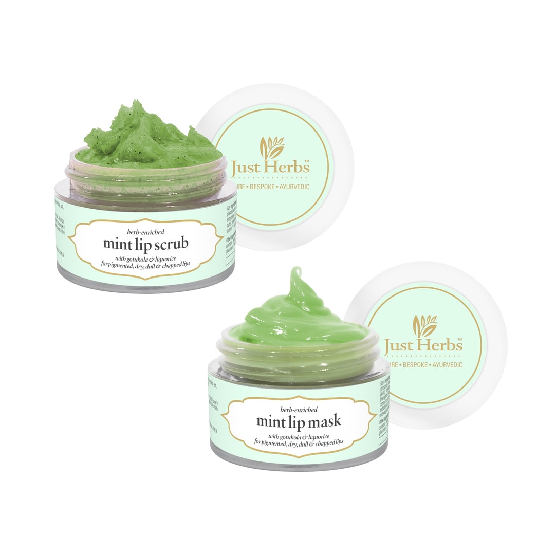 Herb Enriched Lip Scrub & Mask Duo, Mint_combo
Herb Enriched Lip Scrub & Mask Duo, Mint_combo