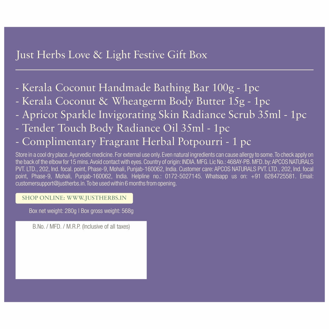 Just Herbs Love & Light Festive Gift Box
Just Herbs Love & Light Festive Gift Box