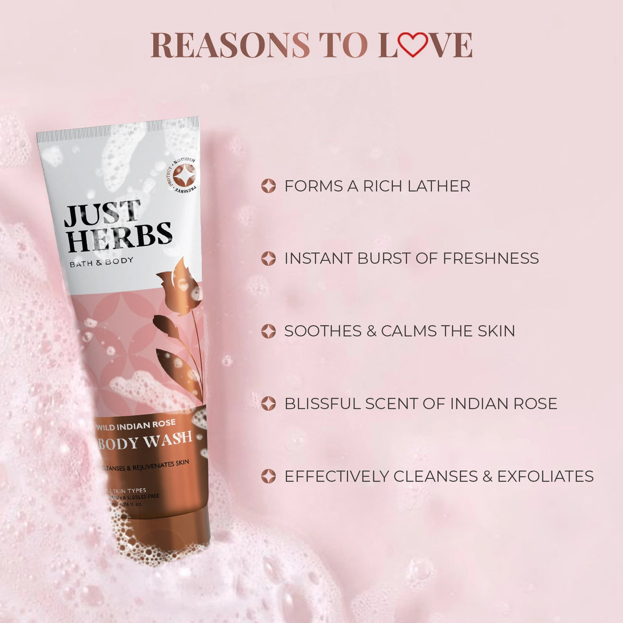 Wild Indian Rose Body Wash 200 ml