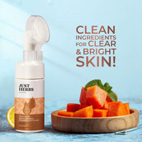 Thumbnail for Foaming Face Wash with Papaya & Lemon for Spot Reduction - Just Herbs