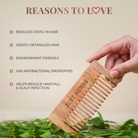 Thumbnail for Handmade Wide-Tooth Neem Comb
