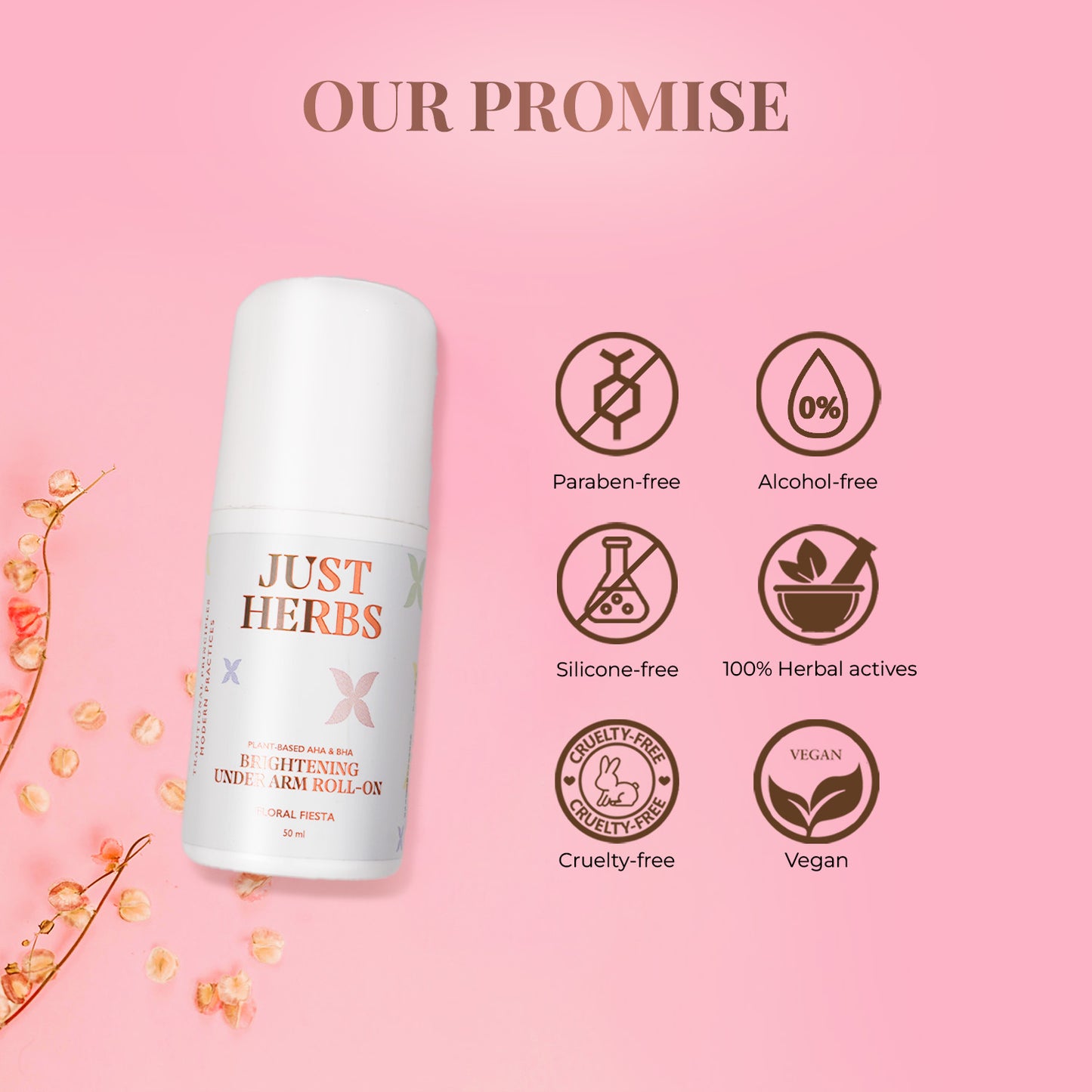 Brightening Underarm Roll-On Deo - Floral Fiesta