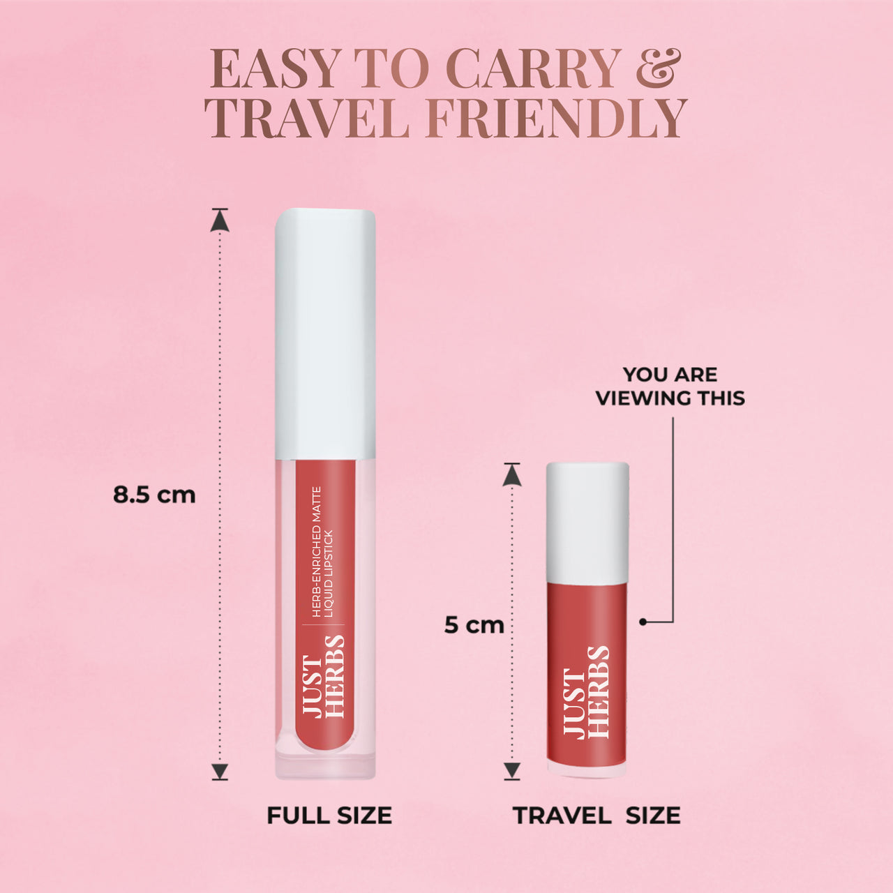 Herb Enriched Matte Liquid Lipstick Travel Size Kit  - Set of 5
