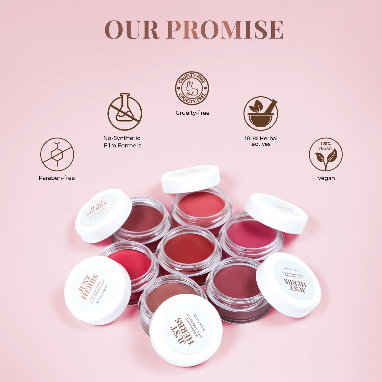Nourishing Lip and Cheek Tint (Pack of 2): Pink Forever and Brick Red