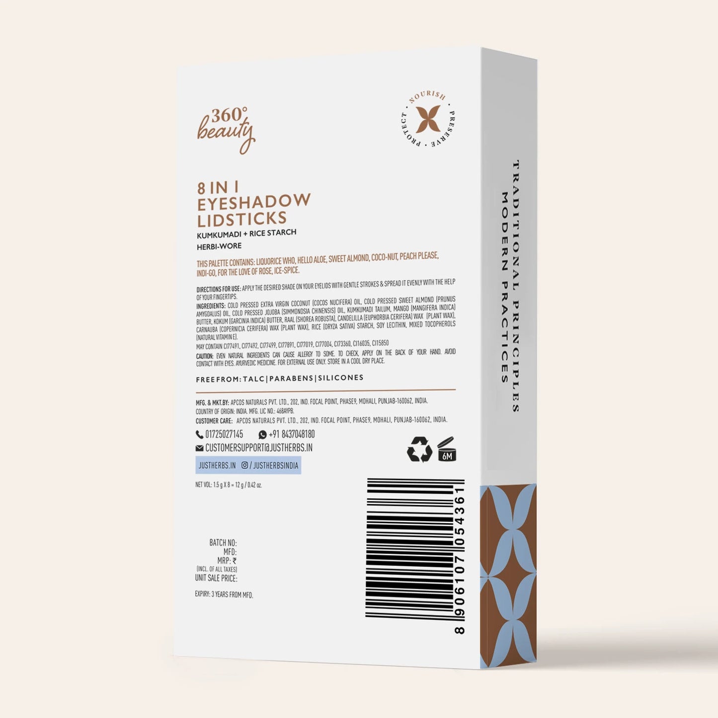 8 in 1 Eyeshadow Lidsticks (Available in 2 Variants)