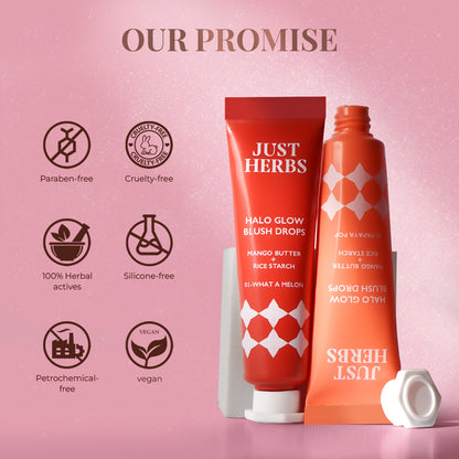 Strawberry Dip: Halo Glow Blush Drops with Mango Butter & Rice Starch