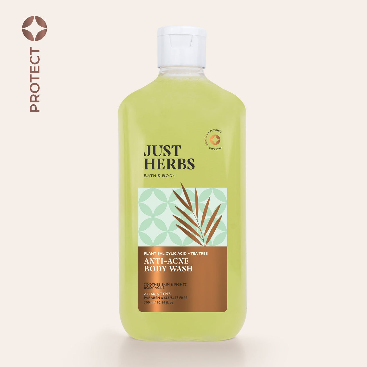 Tea Tree Anti-acne Body Wash with Plant Salicylic Acid - 300 ml