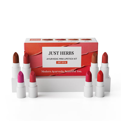 Herb Enriched Ayurvedic Lipstick Micro-Mini Kit - 8 shades