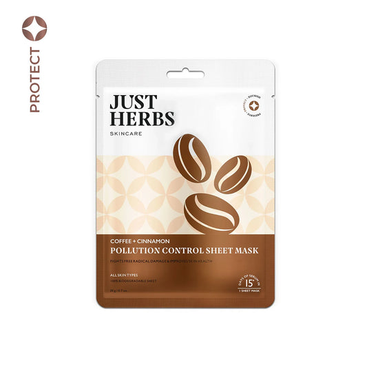 Coffee Sheet Mask with Cinnamon For Pollution Control