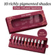 Herb‑Enriched Matte Liquid Lipstick Set of 10