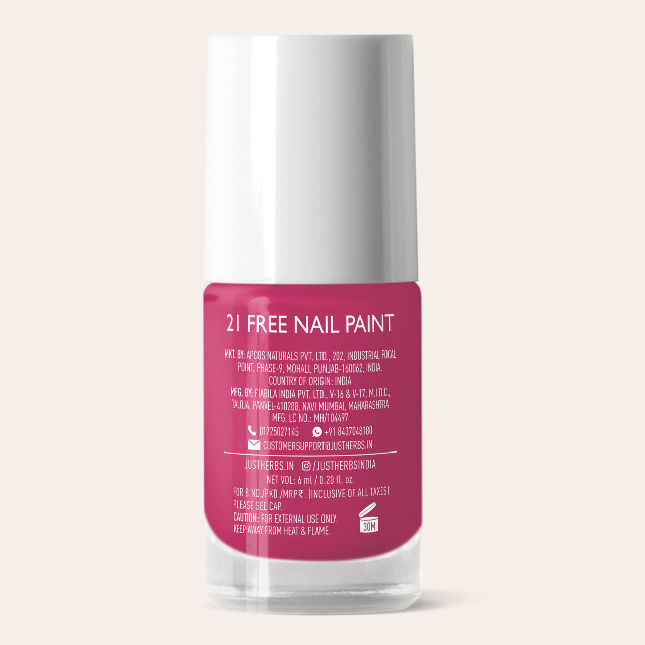Nail Paints  - Set of 5 | 21-Free Formula