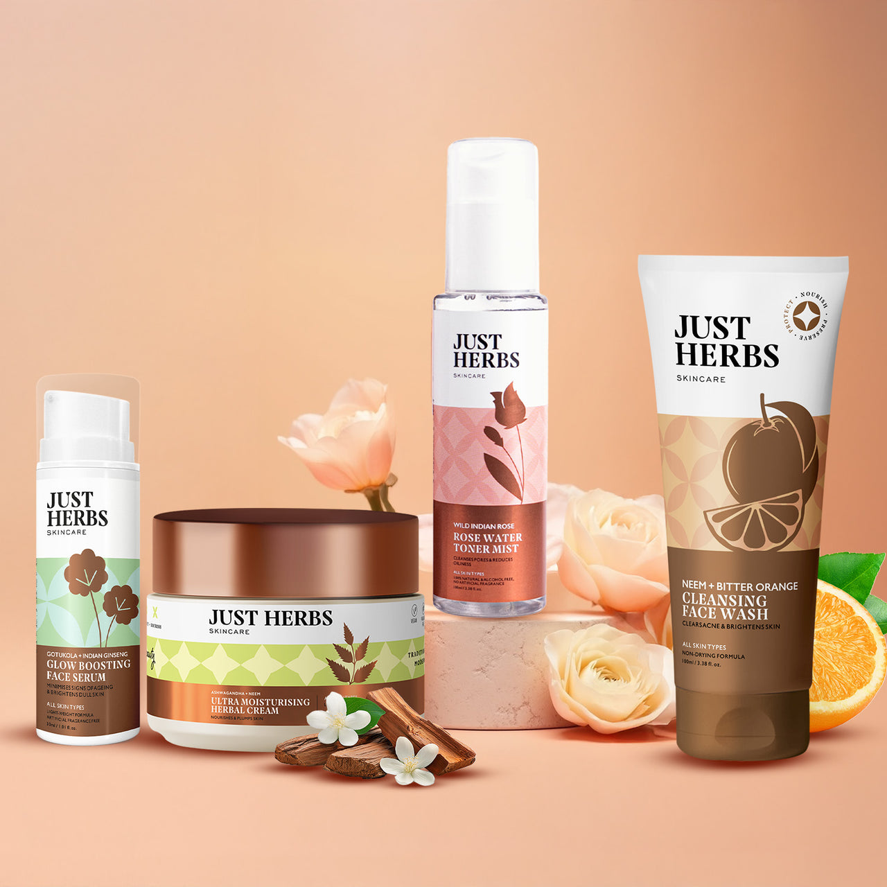 Ayurvedic Glow Boost Skincare Combo Kit of 4