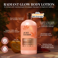 Thumbnail for Just Herbs Radiant Glow Body Lotion with Mandarin & Saffron - 300ml