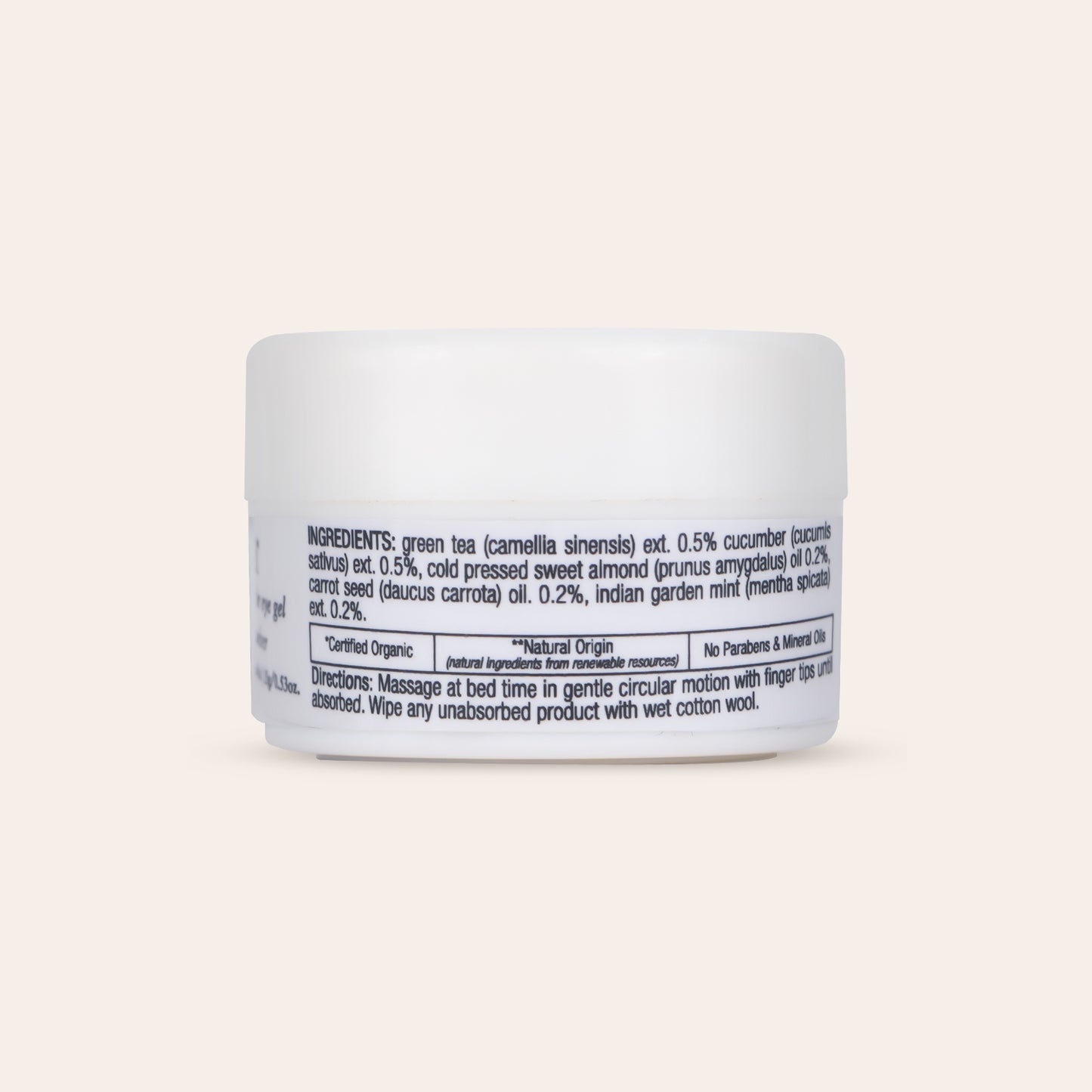 I’clear Green Tea-Cucumber Nourishing Under Eye Gel: 15 g