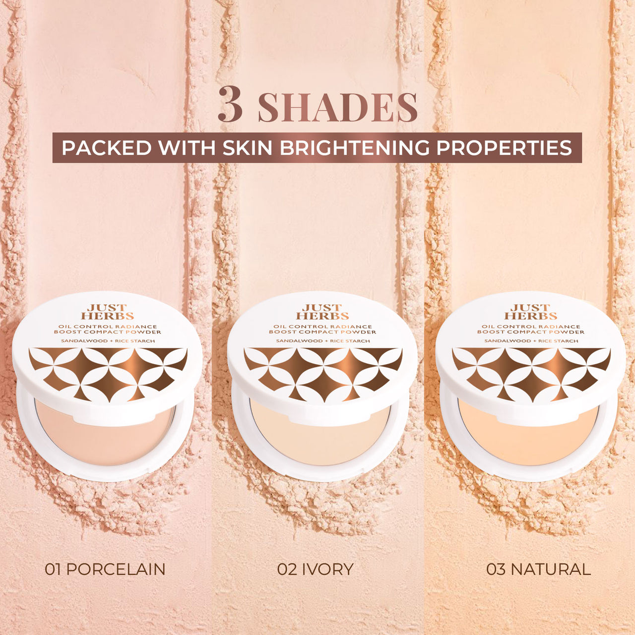 Oil Control Radiance Boost Compact Powder with Sandalwood & Rice Starch