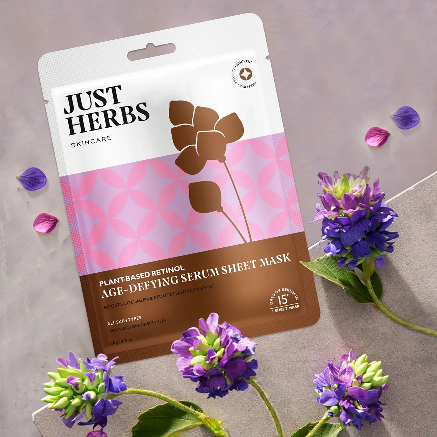 Just Herbs Plantbased Retinol+Liquorice Sheet Mask