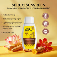 Thumbnail for 2-in-1 Serum Sunscreen with Sacred Lotus & Turmeric | SPF 50 PA++++