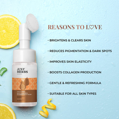 Foaming Face Wash with Papaya & Lemon for Spot Reduction:100ml